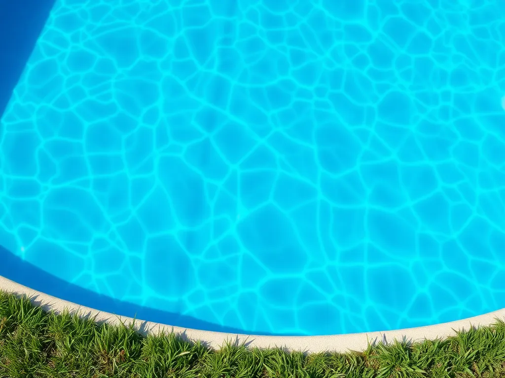 Clear water surface of a 25 meter pool reflecting sunlight