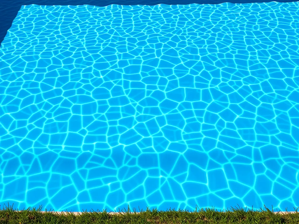 Clear blue water surface of a 25 meter swimming pool