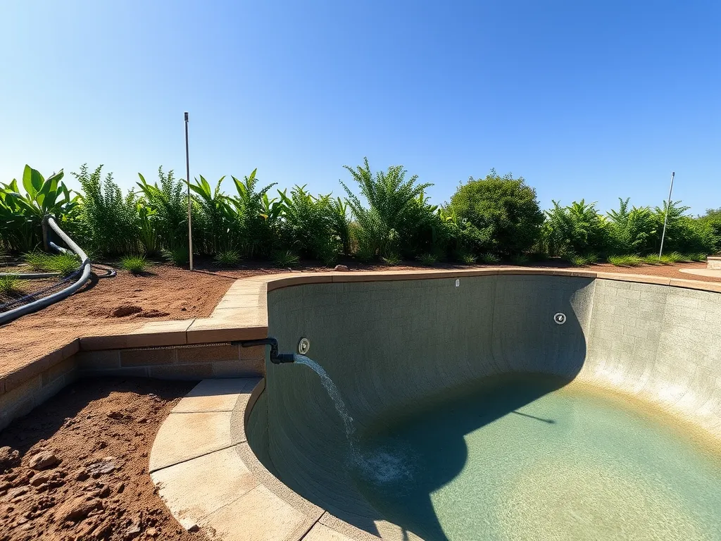 Image of an above ground pool deck installation area, highlighting costs associated with an above ground pool.