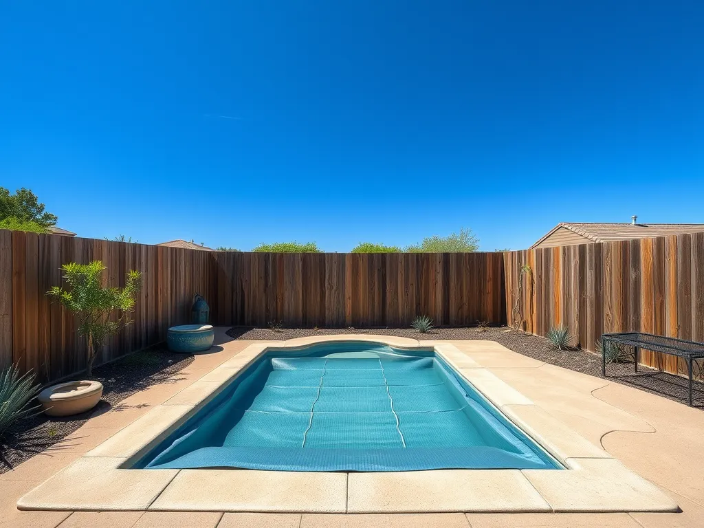 Image of an above ground pool ready for heating, demonstrating the potential for above ground pools to be heated.