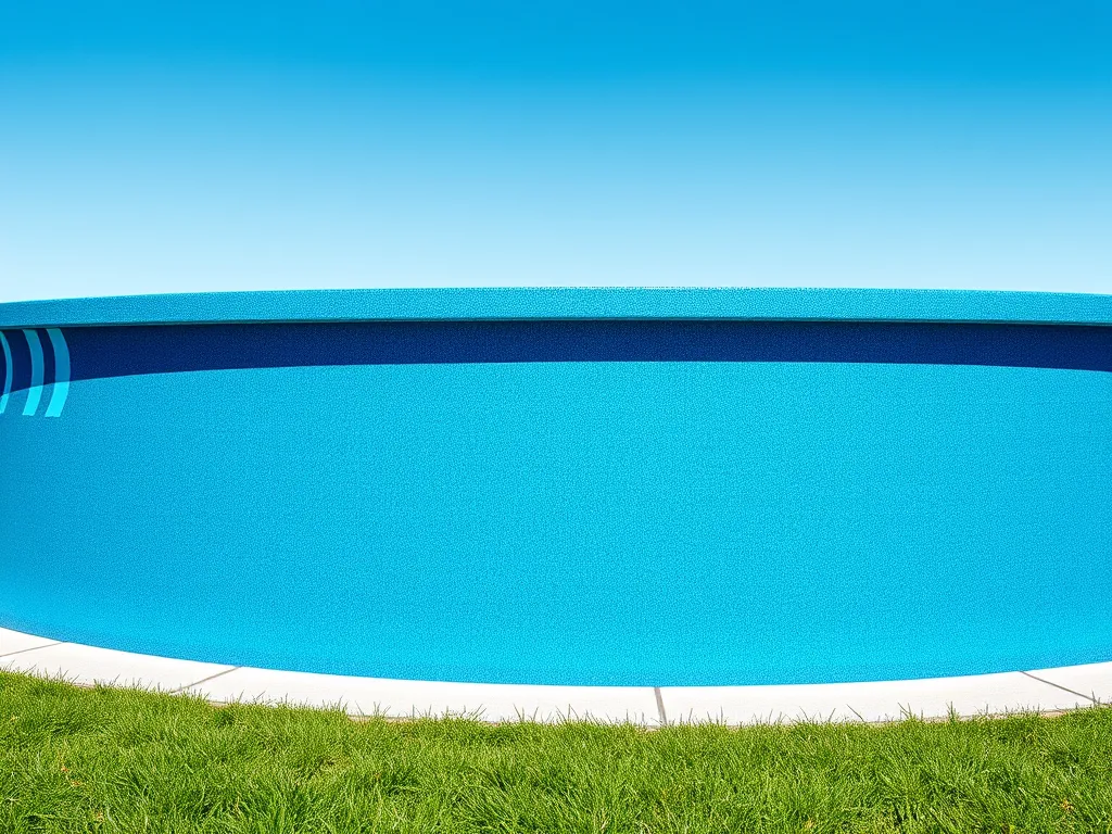 Above ground pool installation in a backyard setting, highlighting options for inground installation.