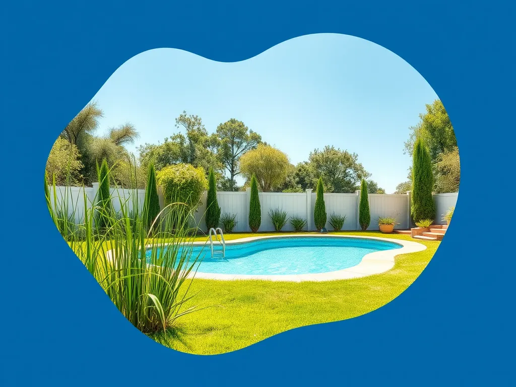 A sunny above ground pool suitable for saltwater use, showcasing the potential to maintain a saltwater system.