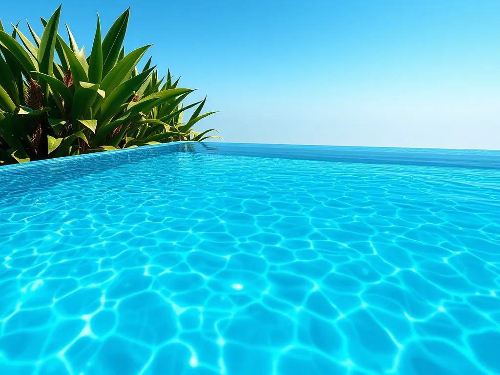 Clean and sparkling water in an acid wash pool