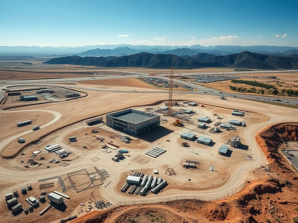 Aerial view of construction site in Arizona, relevant for pool cost considerations.