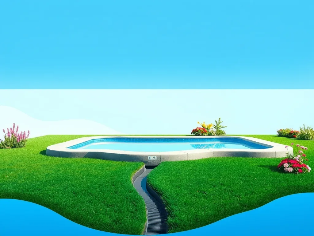 A beautifully designed backyard pool with surrounding greenery for residential properties.