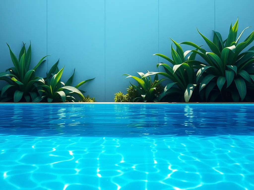 Clear swimming pool water perfect for showcasing effective algaecide use.