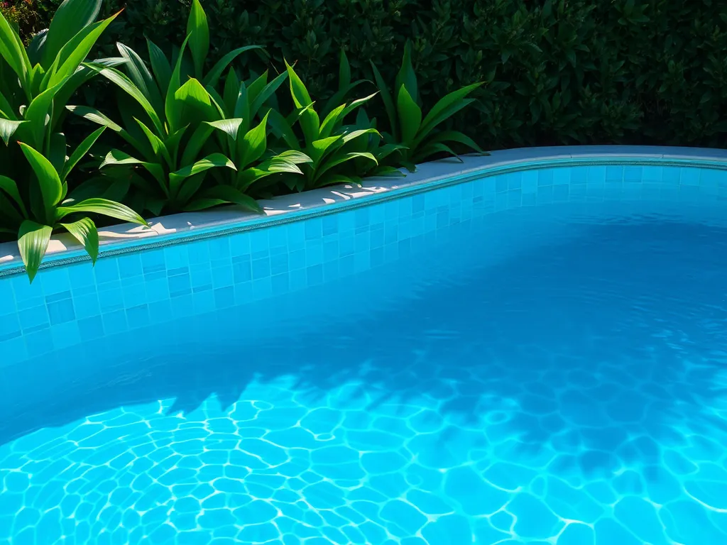 Crystal clear pool water showing the importance of using the best pool algaecide