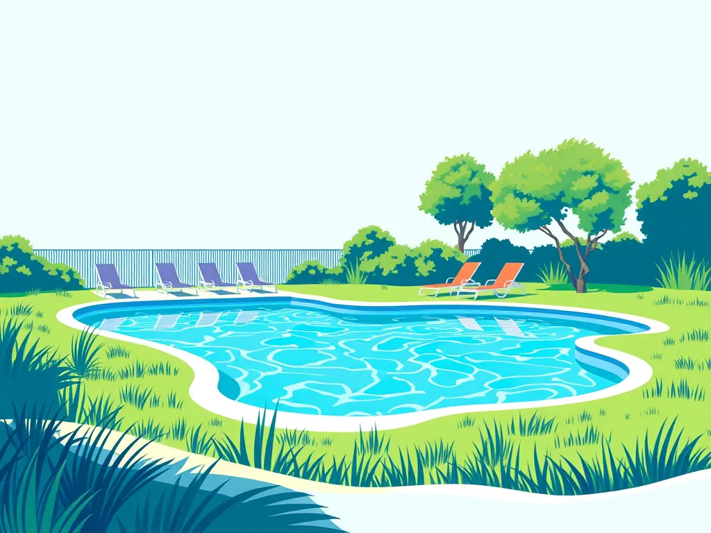 Beautiful swimming pool with clean water, perfect for showing the effects of pool shock.