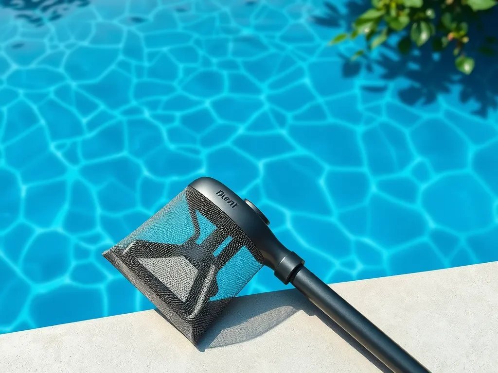A pool cleaning tool designed for removing black algae from swimming pools.