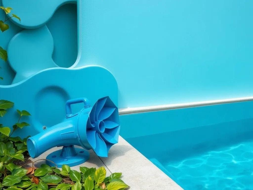 Air compressor used for blowing out inground swimming pool lines for winterization