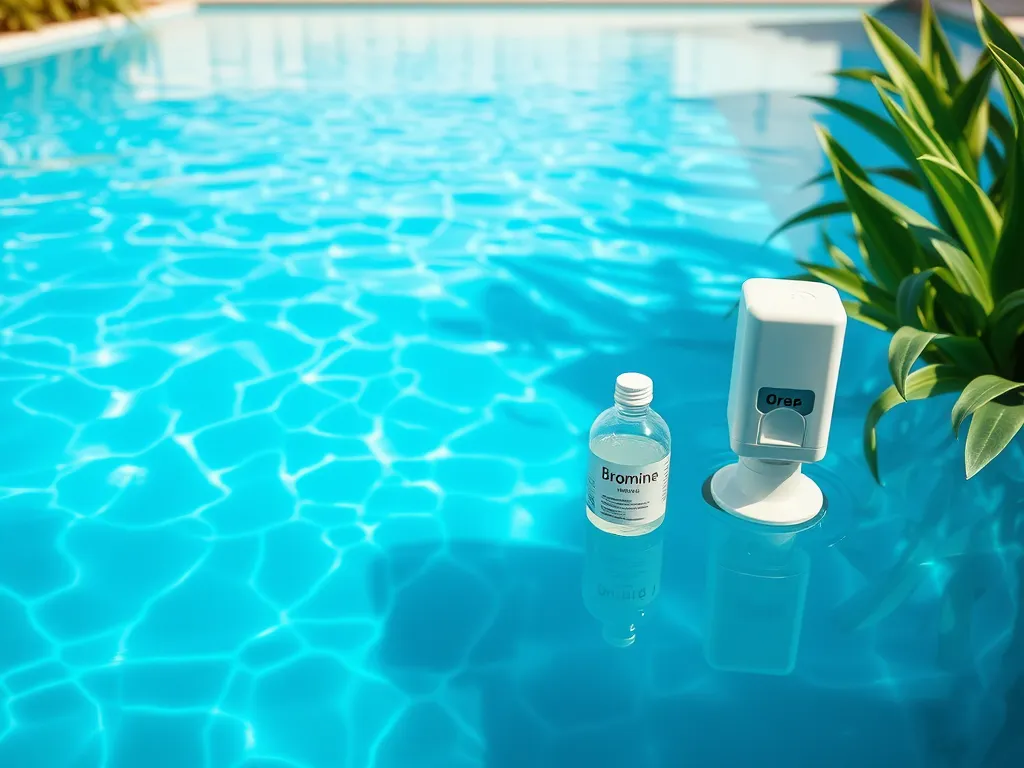Bromine water treatment option for swimming pools, important for switching from chlorine.