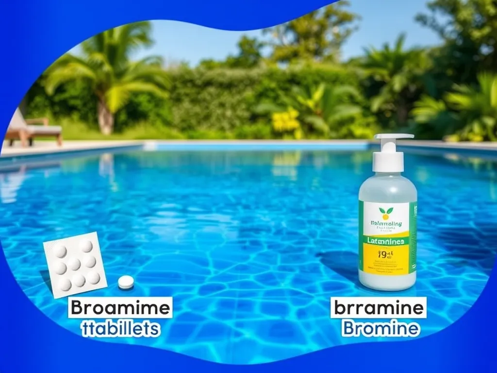 Comparison of bromine tablets and liquid bromine for pool maintenance