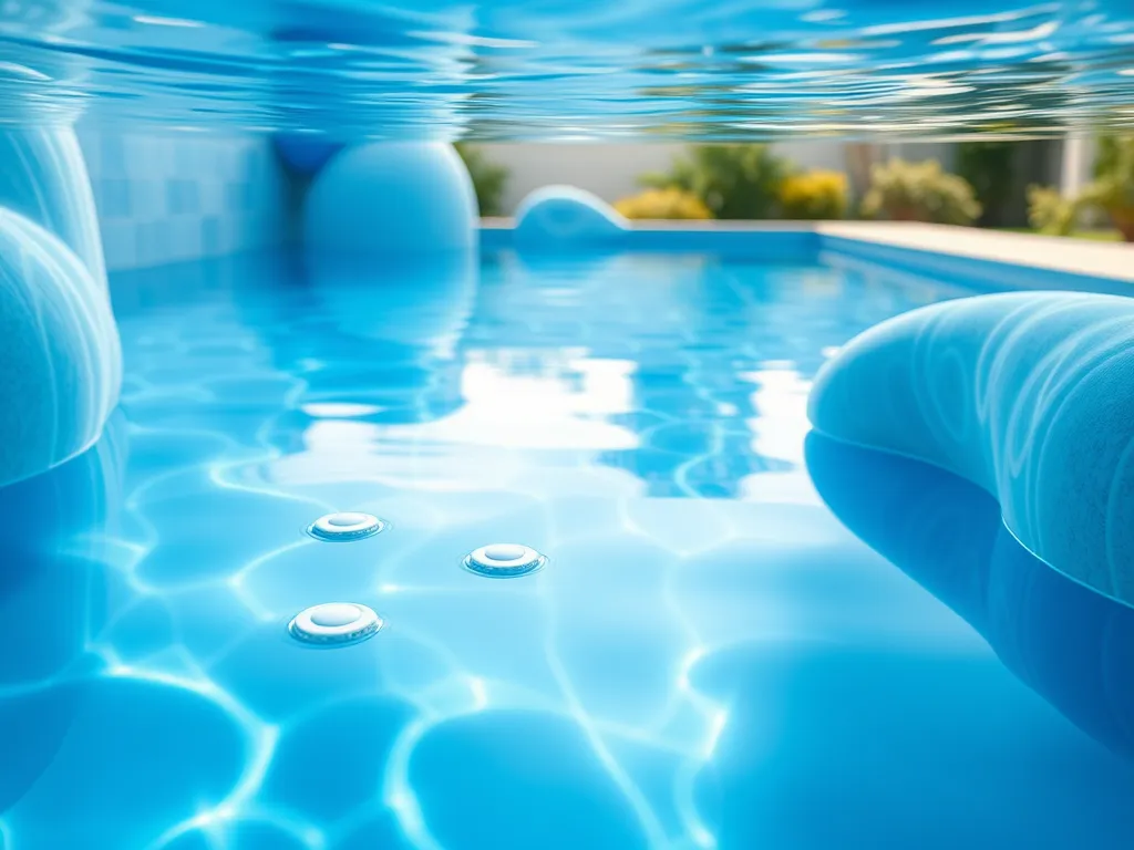 Clear pool water indicating proper chlorine dosage for safe swimming