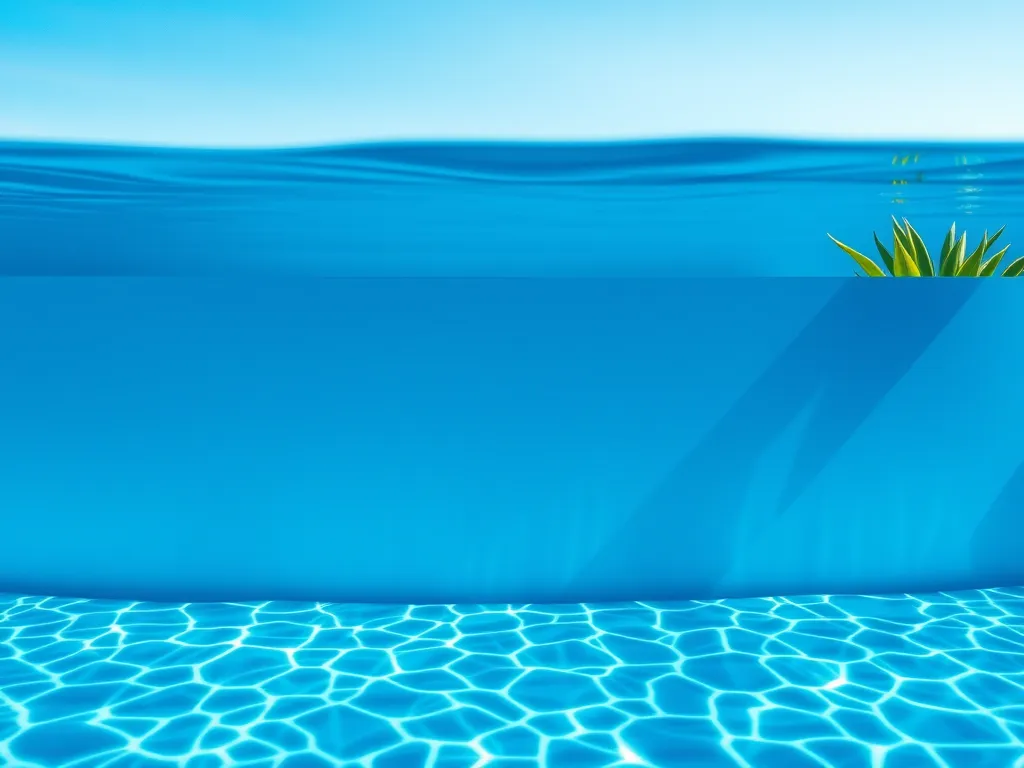 Clean and clear pool water with tile reflections, related to using CLR for pool maintenance.