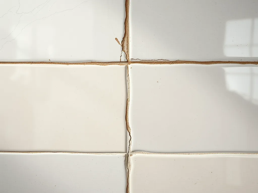 Damaged pool tiles showing cracks and discoloration, relevant for CLR cleaning.