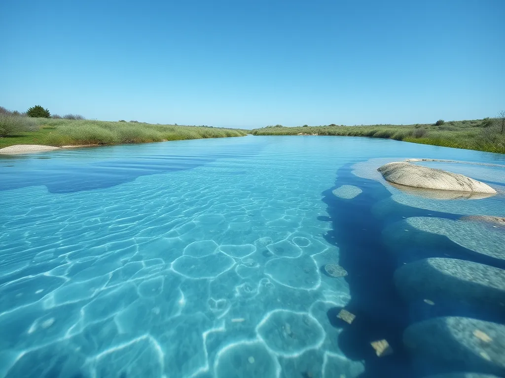 Clear water illustrating the importance of coagulation in water treatment processes.