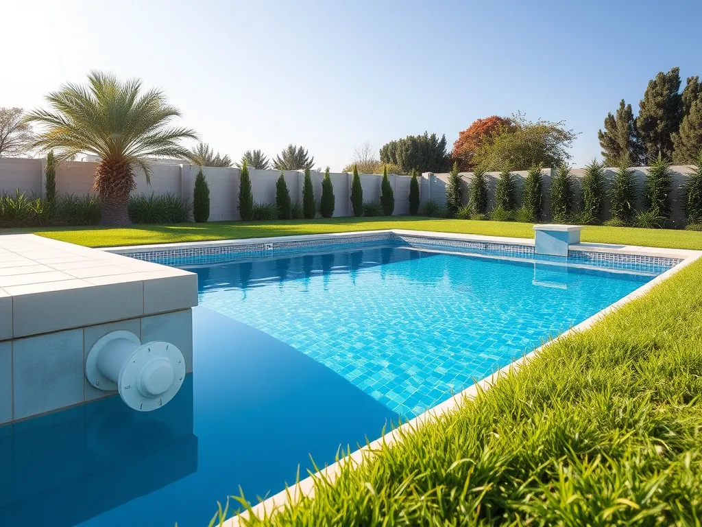 Beautiful concrete pool showcasing potential for popping out of the ground.