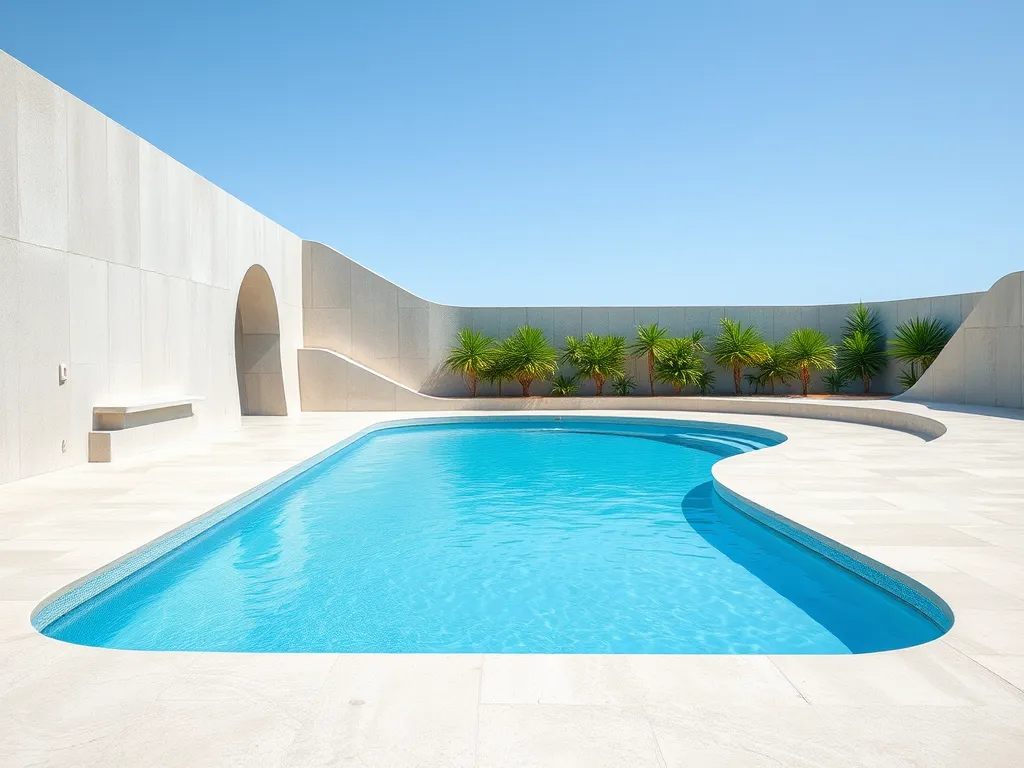 A beautiful concrete pool showcasing potential liner installation options.