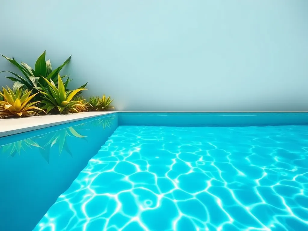 Copper pipe in a swimming pool helping to prevent algae growth.