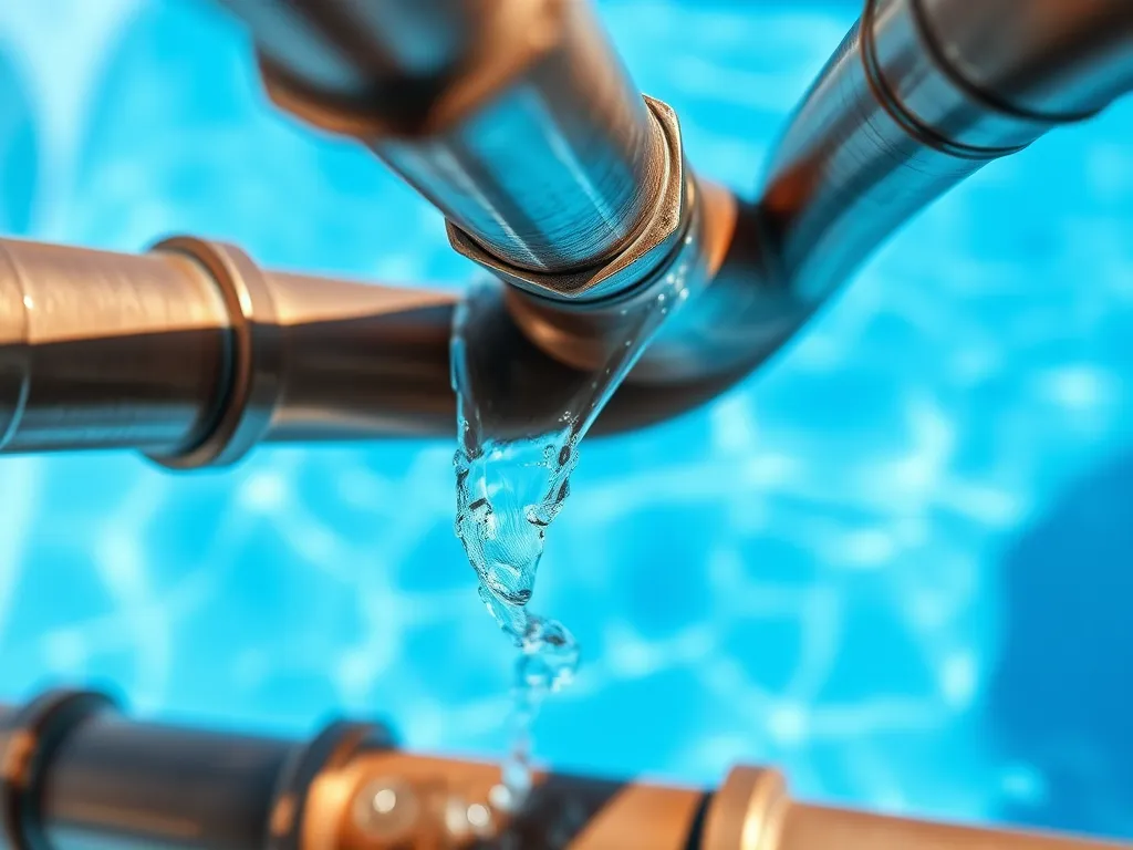 Copper piping in a pool affecting water chemistry and algae growth