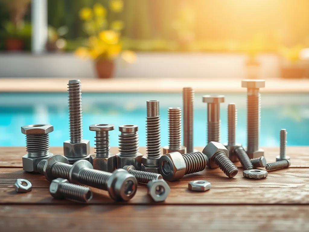 A collection of bolts and nuts exemplifying corrosion protection techniques.