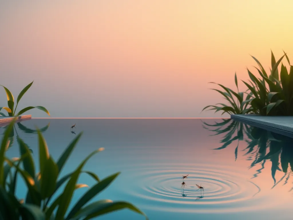 A serene pool surrounded by lush plants, ideal for DIY pool landscaping.