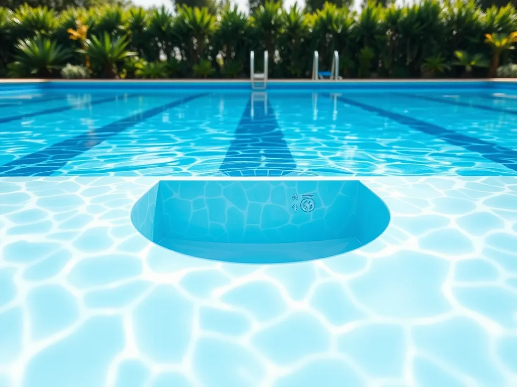 Beautiful blue swimming pool with clear water, illustrating the concept of dyeing pool water.