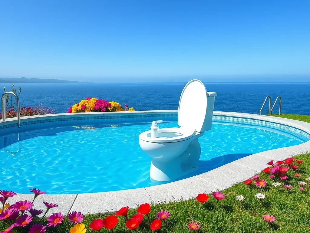 Swimming pool with earthing setup considerations