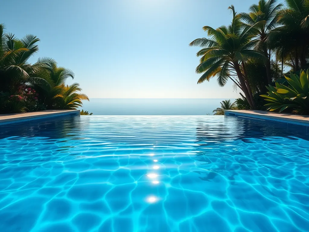 Swimming pool illustrating evaporation loss in water.
