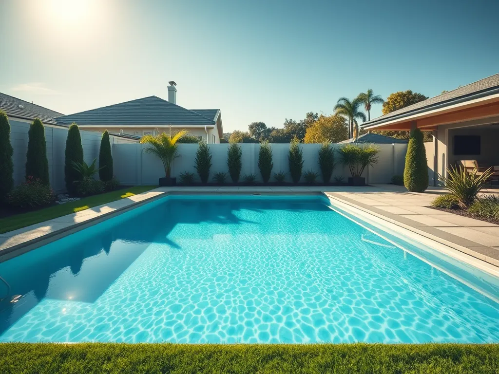 Beautifully excavated cost pool highlighting essential features and landscaping