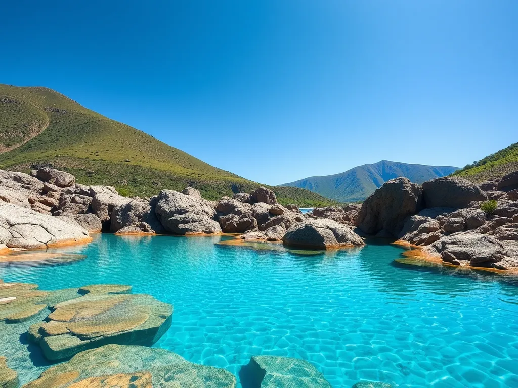 Panoramic view of the Fairy Pools showcasing shimmering blue water surrounded by rocky terrain, relevant to the discussion on safety.