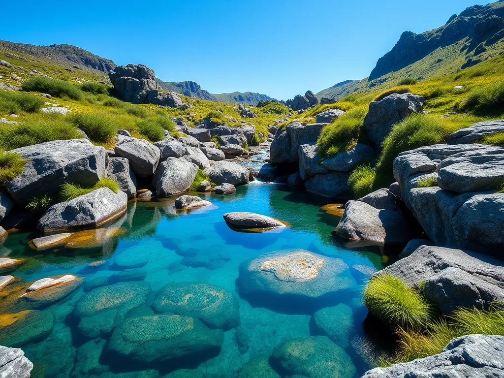 Clear blue water in the fairy pools, showcasing the stunning landscape and potential dangers of swimming.