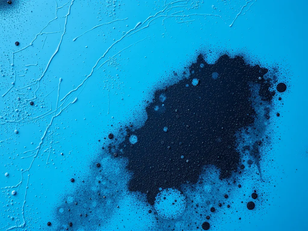 Close-up of Flex Seal application on a pool liner surface.