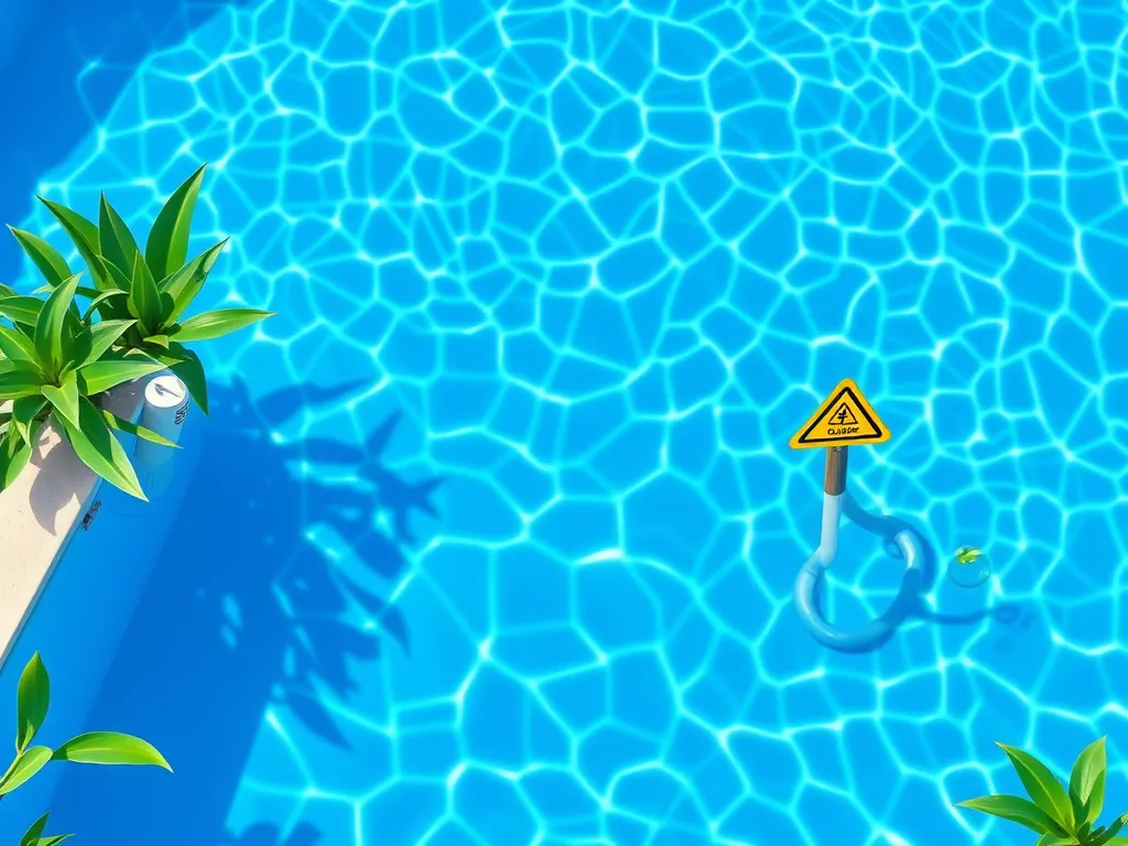 A pool with gnats floating on the surface, illustrating the issue of gnats dying in water.