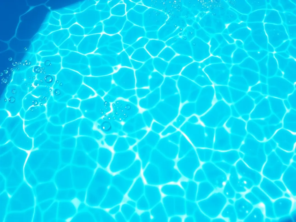 Clear blue pool water showing reflections, related to whether hair dye stains pool water.