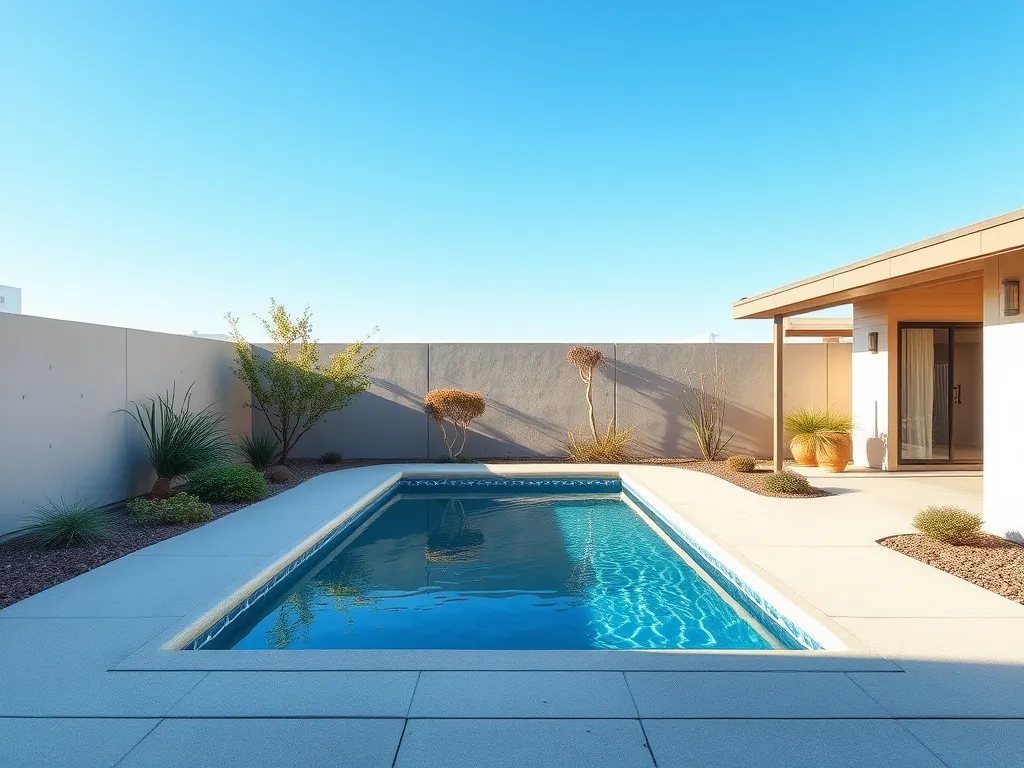 Residential pool requiring HOA approval for installation.