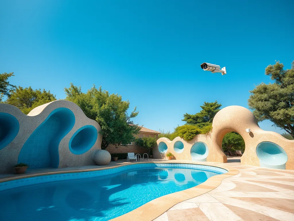 Vibrant swimming pool in a homeowners association showcasing private amenities