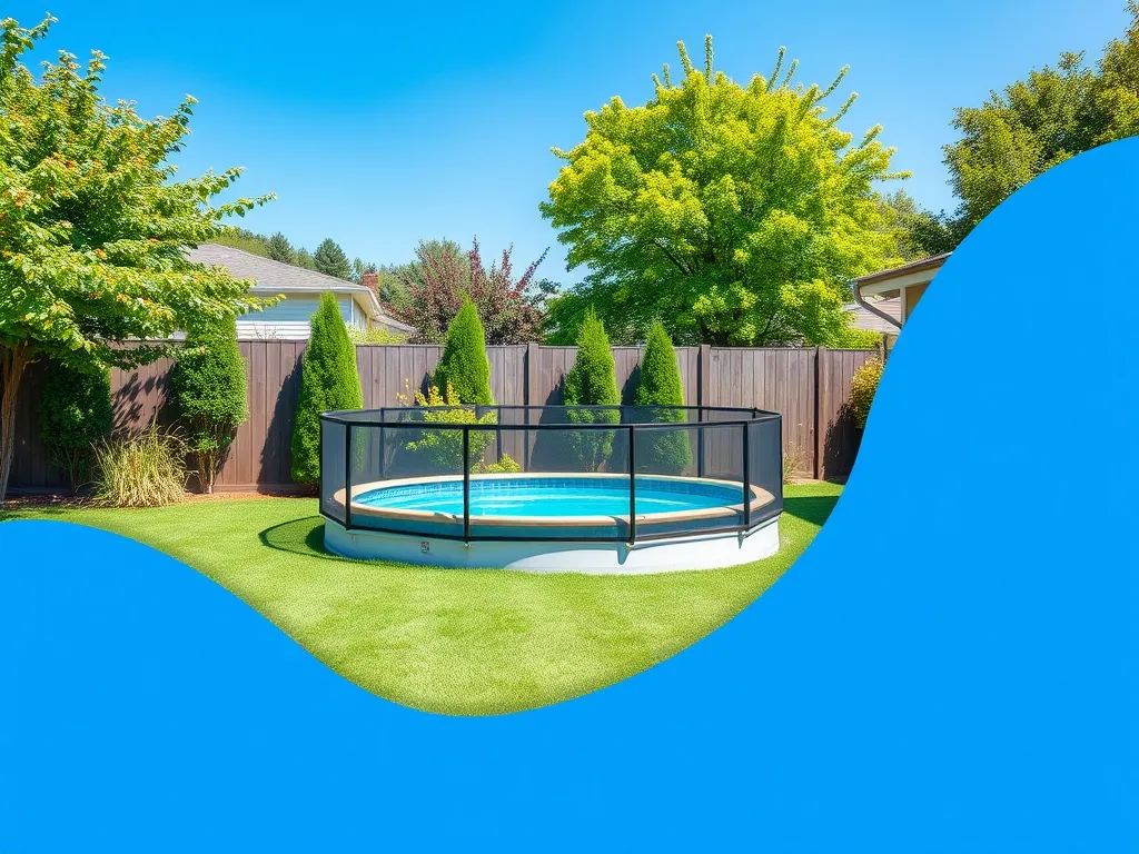A well-maintained HOA swimming pool surrounded by greenery, illustrating the distinction between public and private pools in HOAs.