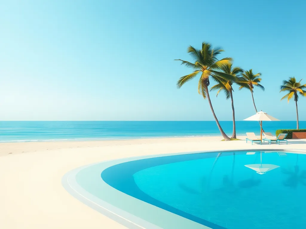 Beautiful pool area on the Holland America Eurodam with ocean view