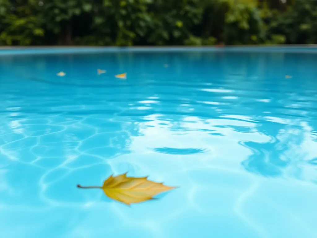 Indoor pool with calm water, suitable for swimming during a thunderstorm.