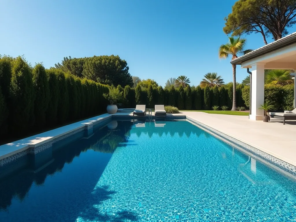 A beautifully designed inground pool in a backyard, showcasing the possibilities of DIY pool construction.