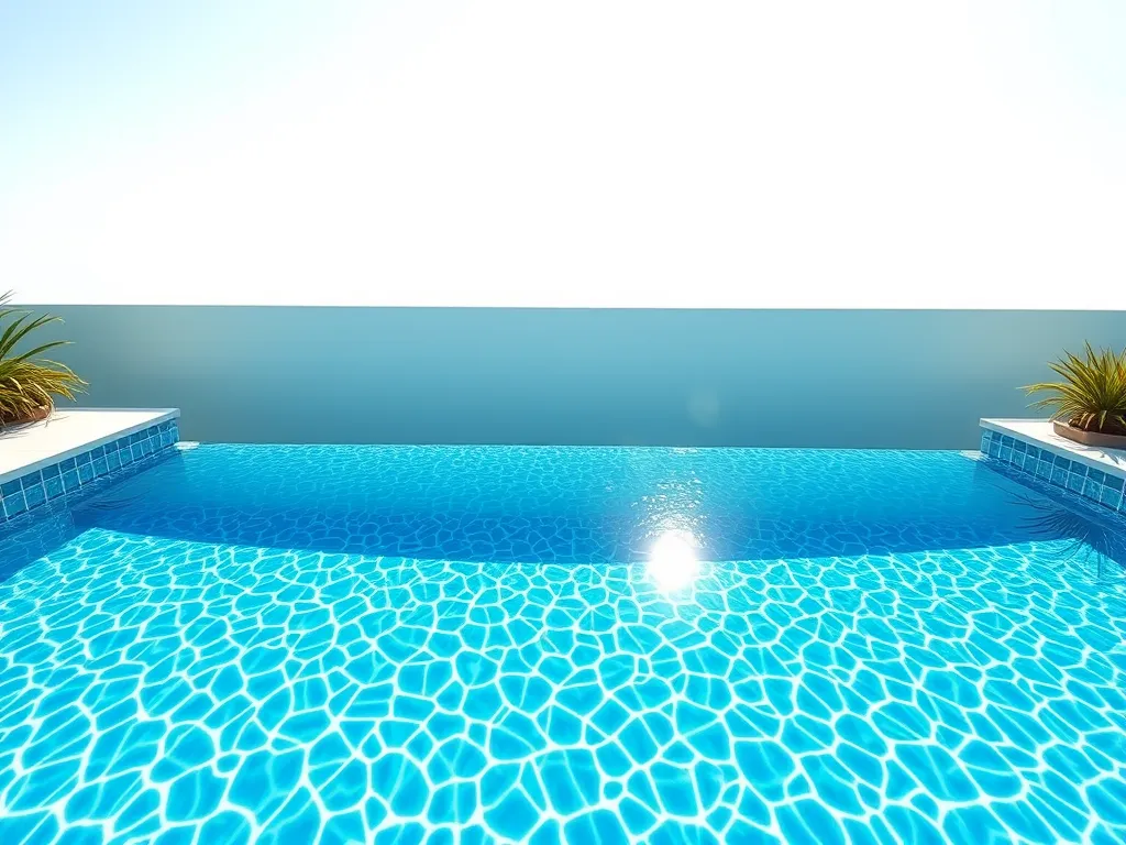 Clear blue water in a pool, perfect for swimming laps.