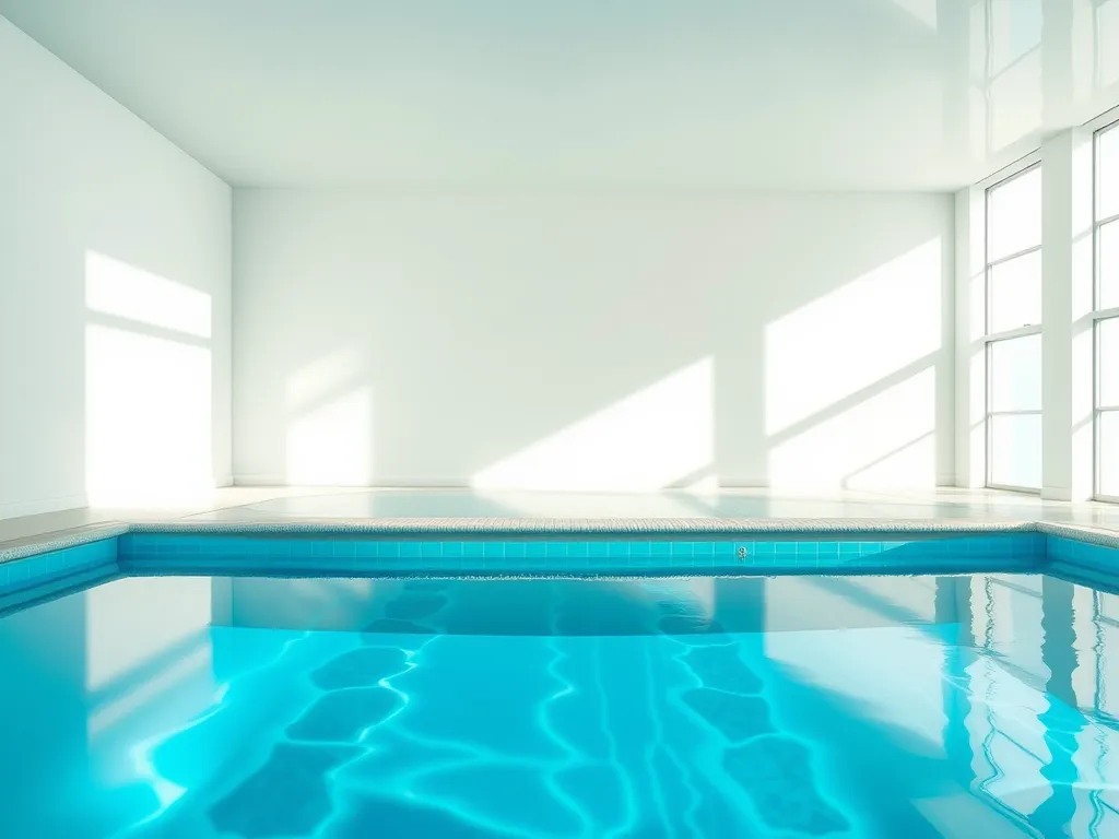 A clean and clear above ground pool ready for painting.