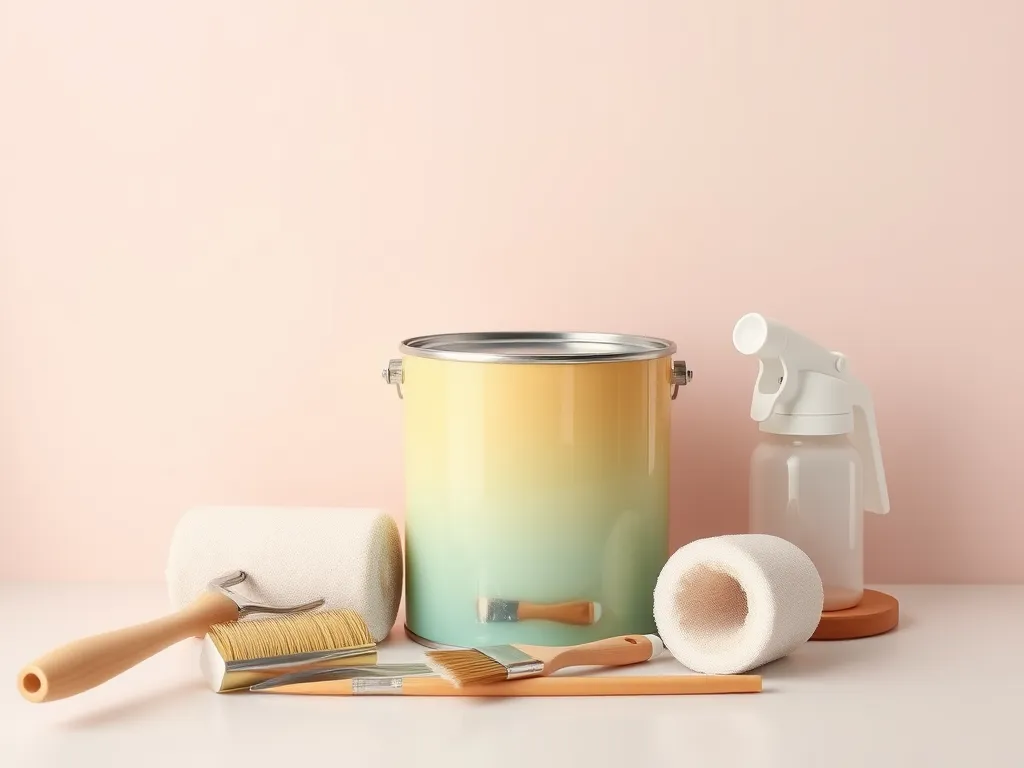 Painting tools and supplies for gunite pool