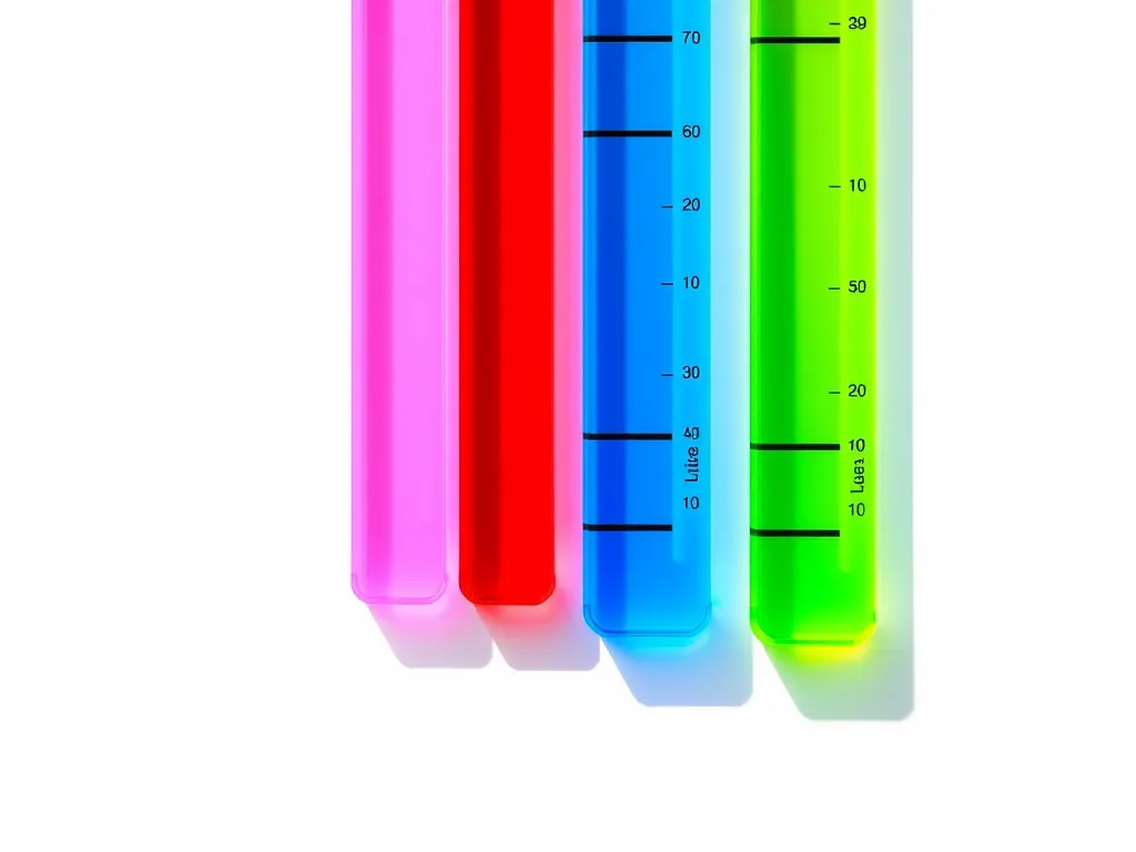 Colorful test strips for measuring pH, alkalinity, and sanitizer levels in water
