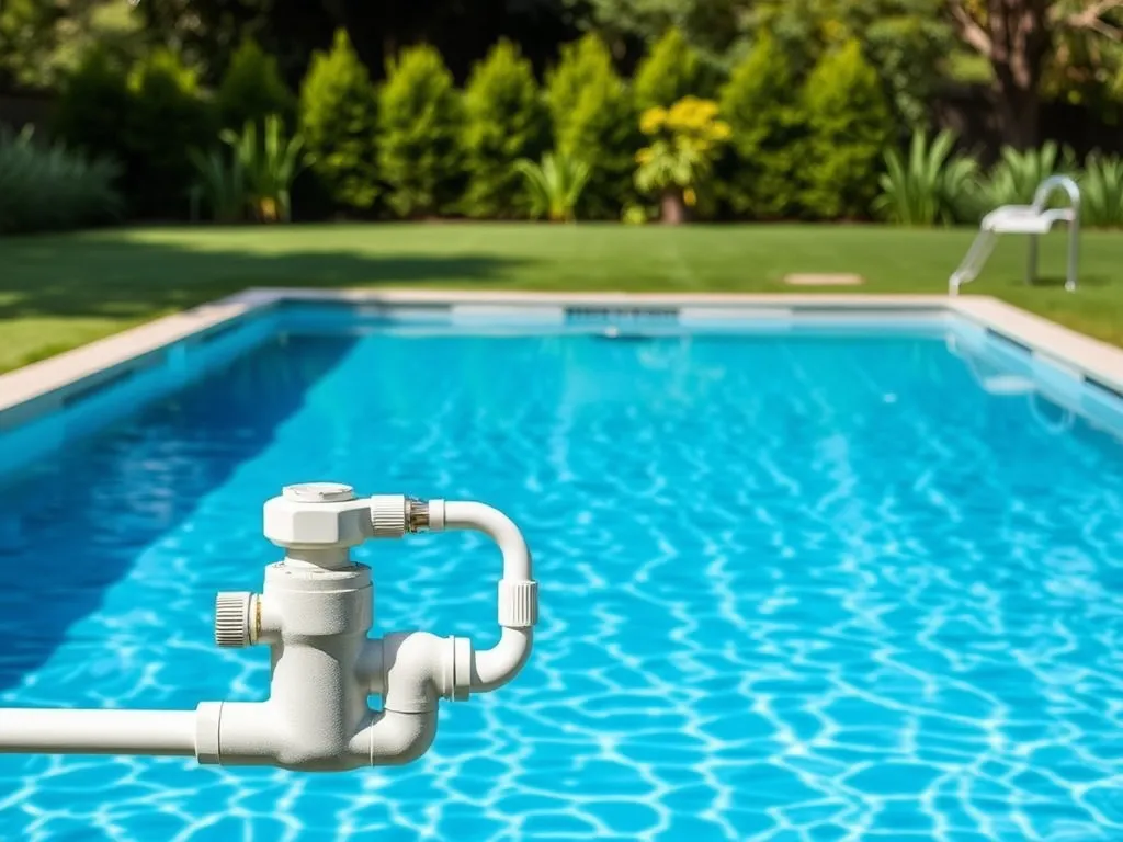 A clean swimming pool showcasing the importance of a pool filter cartridge in maintaining water clarity.