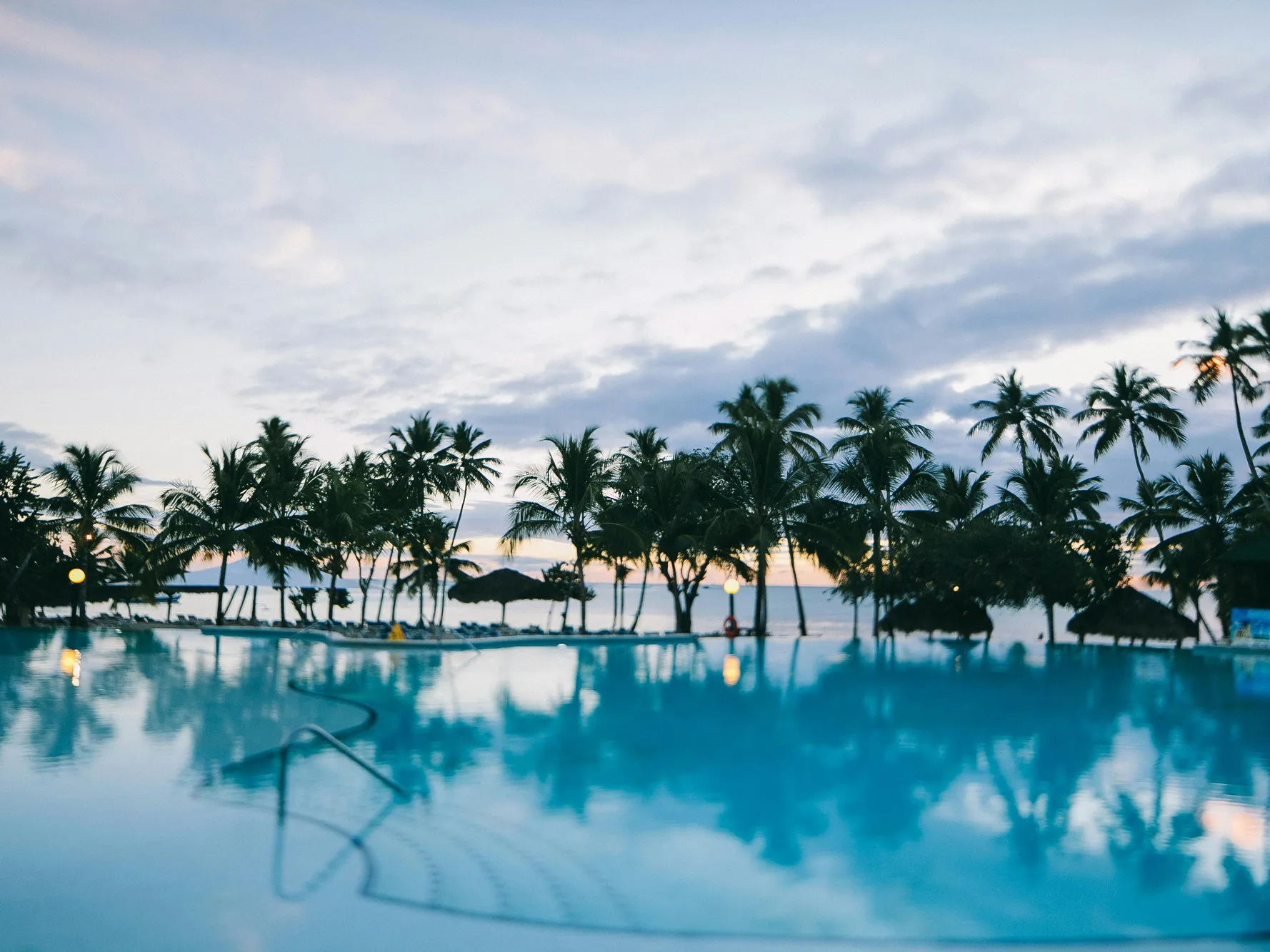 Scenic view of a pool with clear water illustrating the importance of pool filter media for cleanliness