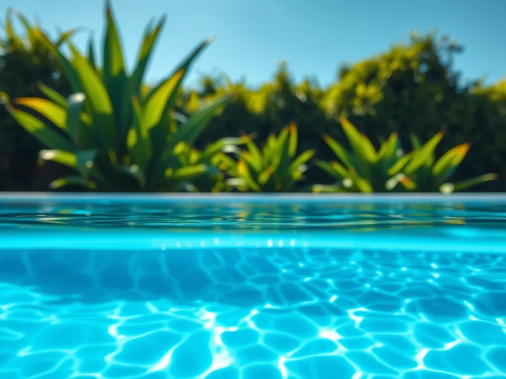 Clear pool water demonstrating the effectiveness of pool filter media
