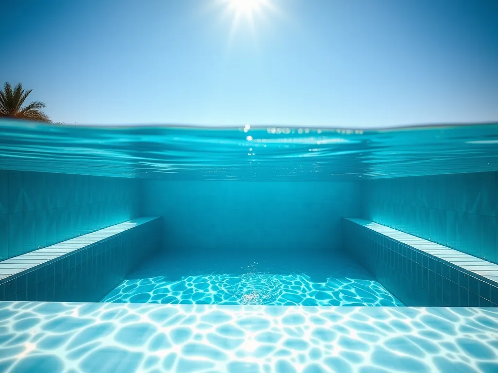 Crystal clear pool water showcasing the importance of maintaining pool filters.