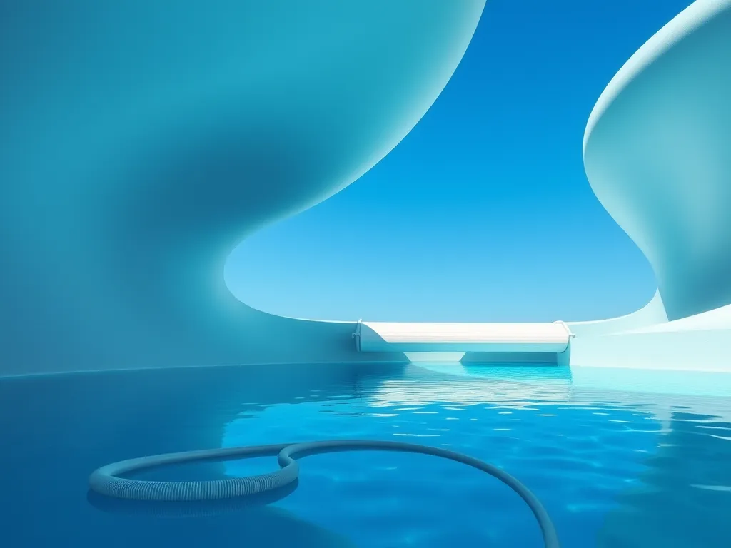 A pool showing a solar cover and a filter system, illustrating the topic of running a pool filter with solar cover on.